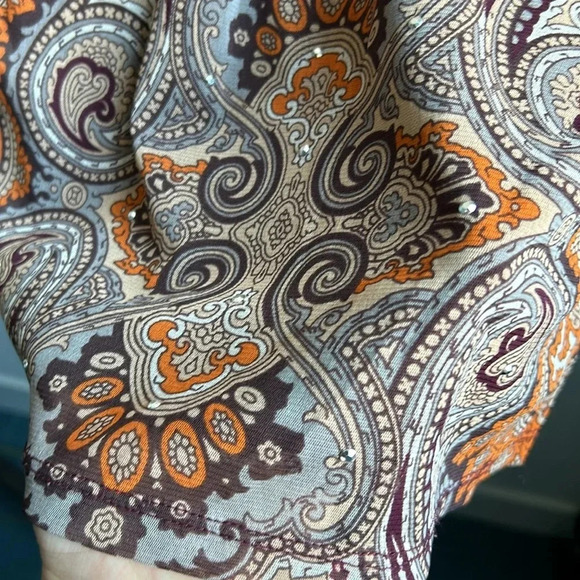 INC International Concepts Bohemain Shirt | Mesh | Paisley | Boho | Bohemian - Picture 10 of 10